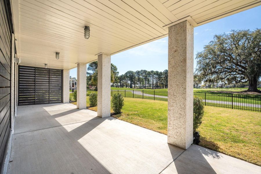 Exterior details and patio area of a home in , Johns Island (Image 4). Exterior details and patio area of a home in , Johns Island (Image 4).
