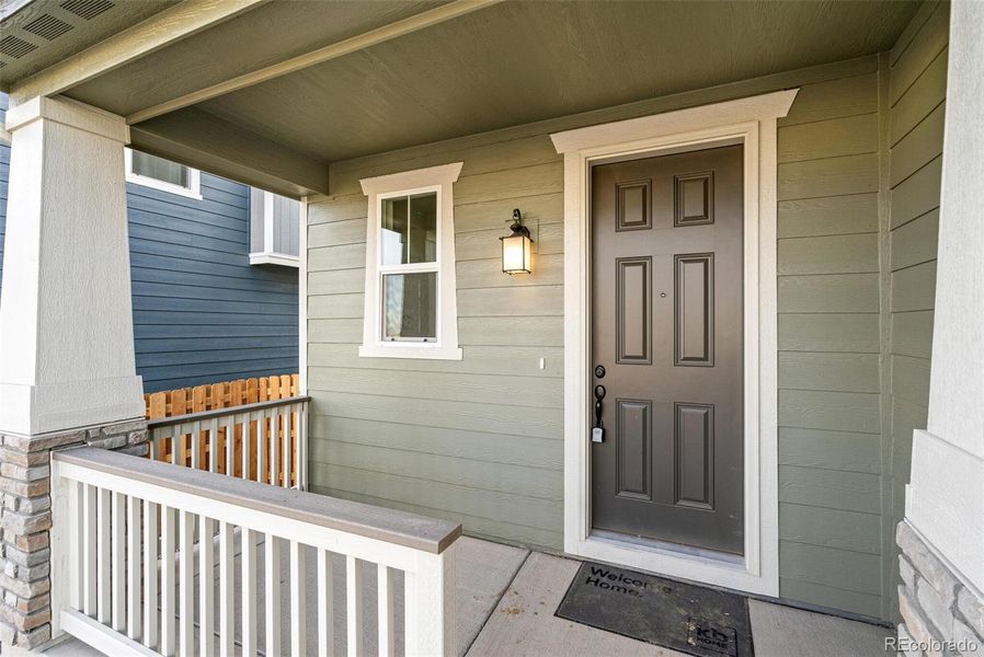 Exterior details and patio area of a home in Turnberry, Commerce City (Image 3).