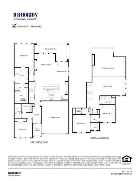 2D floor plan layout of this home in Clearview Ranch, Royse City, TX (Image 4).