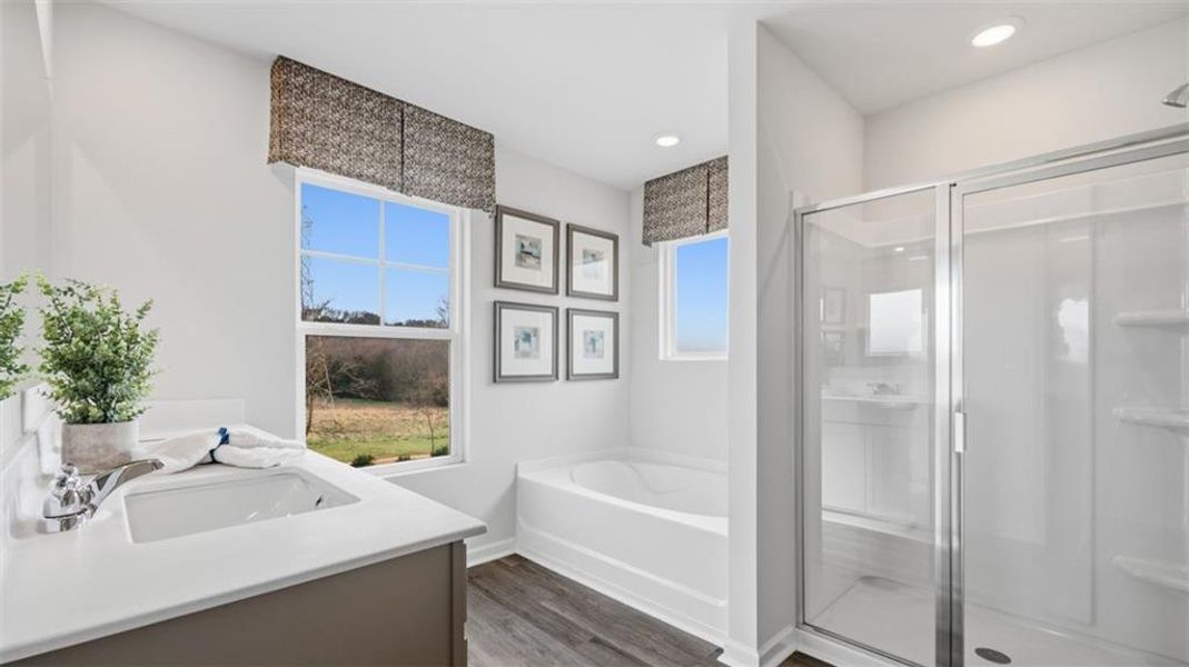 Furnished interior view inside a new home in Jackson Landing, Jefferson (Image 26). Furnished interior view inside a new home in Jackson Landing, Jefferson (Image 26).