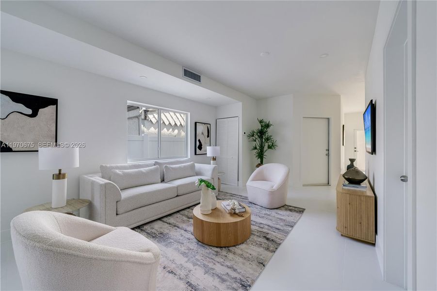 Furnished interior view inside a new home in , Miami (Image 12).