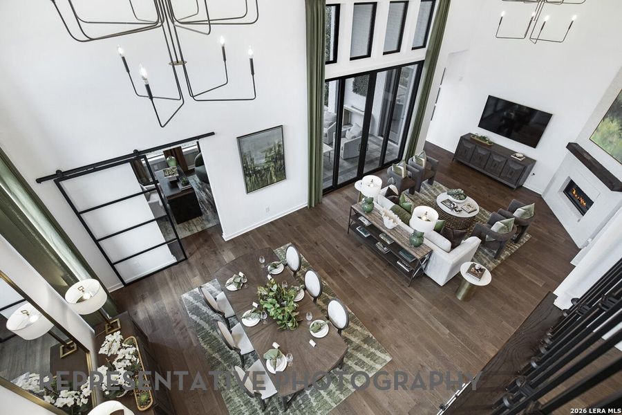 Furnished interior view inside a new home in Esperanza, Boerne (Image 14). Furnished interior view inside a new home in Esperanza, Boerne (Image 14).