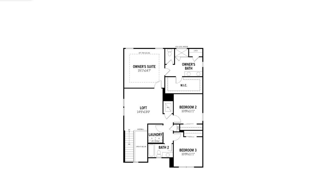 2D floor plan layout for the Woodruff by Mattamy Homes in Summerlit, Naples, FL (Image 5).
