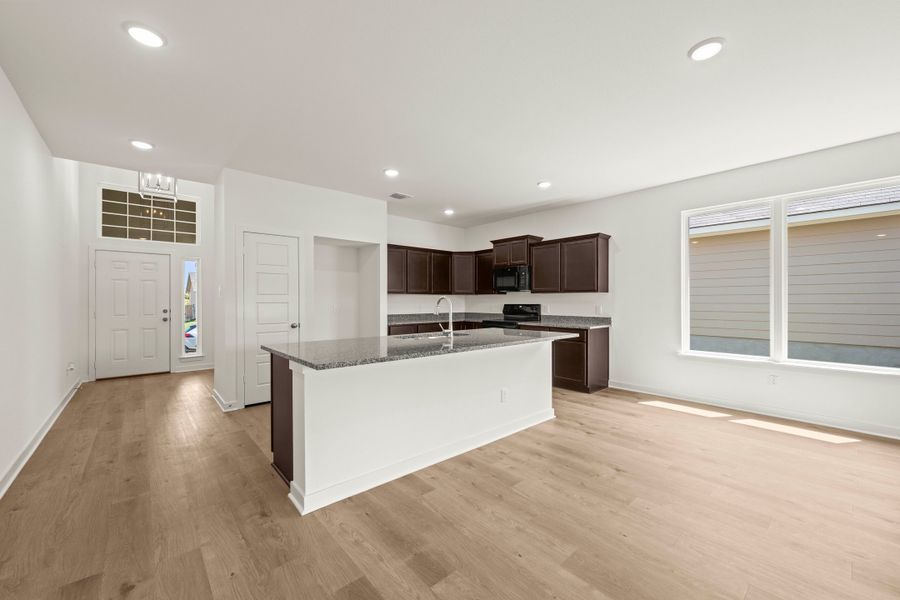 Furnished interior view inside a new home in The Village at Elm Creek, Troy (Image 7). Furnished interior view inside a new home in The Village at Elm Creek, Troy (Image 7).