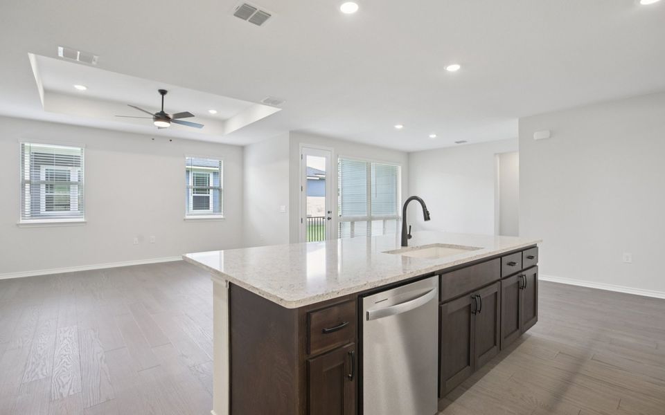 Furnished interior view inside a new home in Kissing Tree, San Marcos (Image 3).
