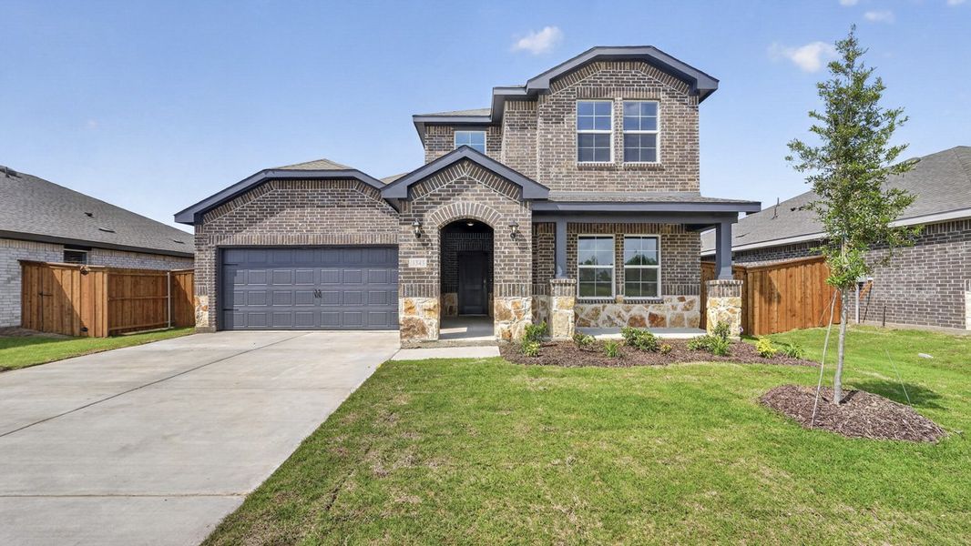 Front exterior of a new home in Forestbrook Estates, Paris, TX, highlighting curb appeal (Image 1). Front exterior of a new home in Forestbrook Estates, Paris, TX, highlighting curb appeal (Image 1).