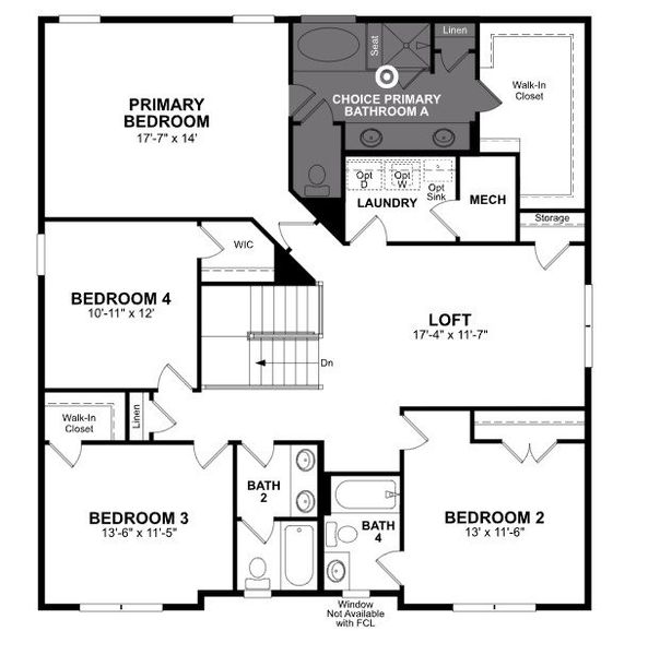 2D floor plan layout of this home in Stonewood Estates: Legacy, Durham, NC (Image 2).