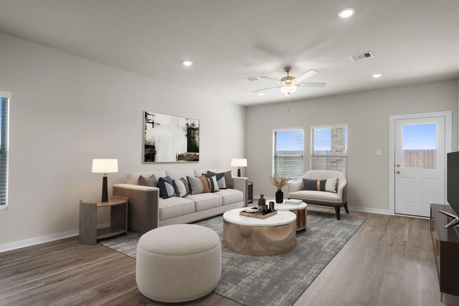 Furnished interior view inside a new home in Creekhaven, Rosharon (Image 6). Furnished interior view inside a new home in Creekhaven, Rosharon (Image 6).