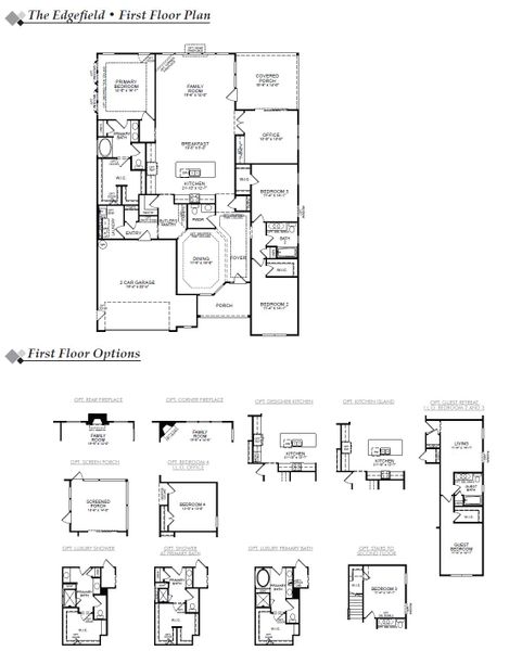 2D floor plan layout of this home in Academy Park, Beaufort, SC (Image 2).