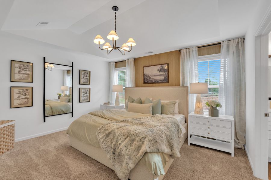 Representative furnished interior of a home built from the Benton II by Great Southern Homes in Springwood Grove, Central (Image 15).