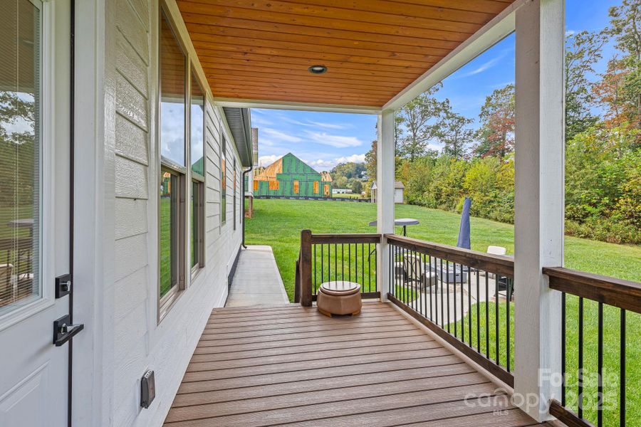 Exterior details and patio area of a home in , Candler (Image 3).