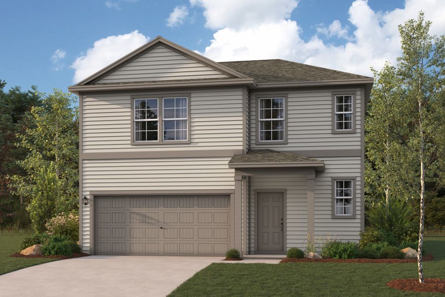 Front exterior of a new home in Crockett Meadows, Conroe, TX, highlighting curb appeal (Image 1). Front exterior of a new home in Crockett Meadows, Conroe, TX, highlighting curb appeal (Image 1).