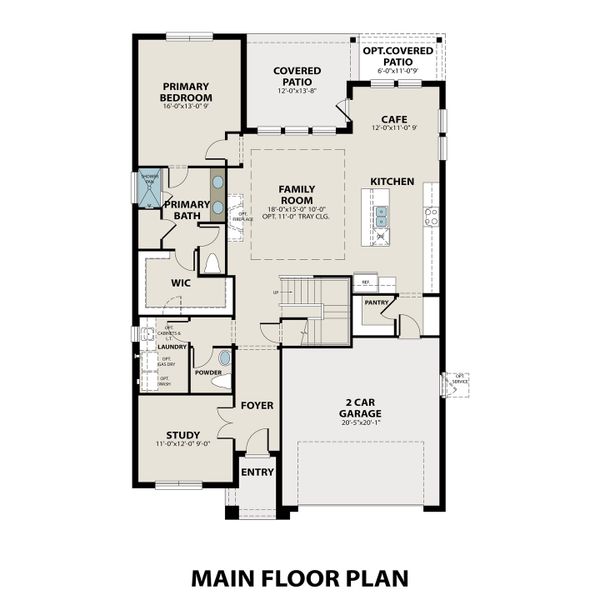 2D floor plan layout for the The Sequoia M by Davidson Homes LLC in Heartland, Heartland, TX (Image 2).