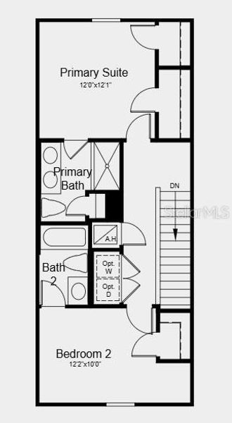 2D floor plan layout of this home in Skye Ranch Community Group Page, Sarasota, FL (Image 4).