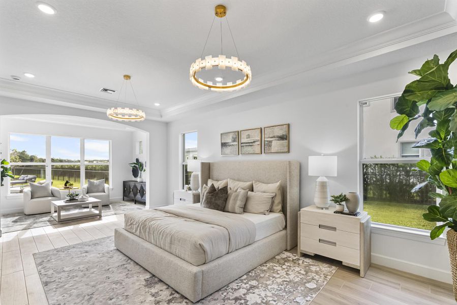 Furnished interior view inside a new home in , Jupiter (Image 45).