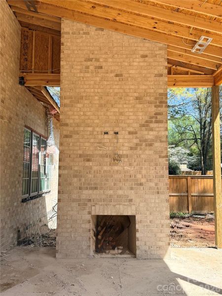 Lanai Brick Wood Burning Fireplace  3-23-26