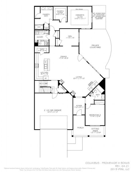 2D floor plan layout for the Promenade by Epcon Communities in The Courtyards at Lupton Village, Fort Lupton, CO (Image 5). 2D floor plan layout for the Promenade by Epcon Communities in The Courtyards at Lupton Village, Fort Lupton, CO (Image 5).