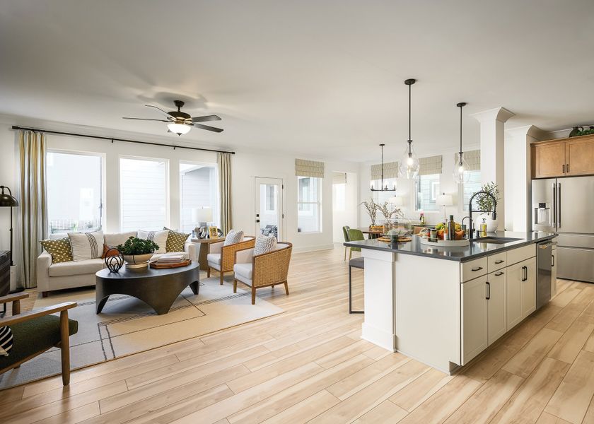 Furnished interior in a model home at NoVi Chatham Park - The Garden Collection in Pittsboro (Image 9).