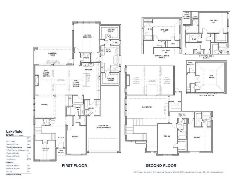 2D floor plan layout of this home in Quail Hollow, Rockwall, TX (Image 2).