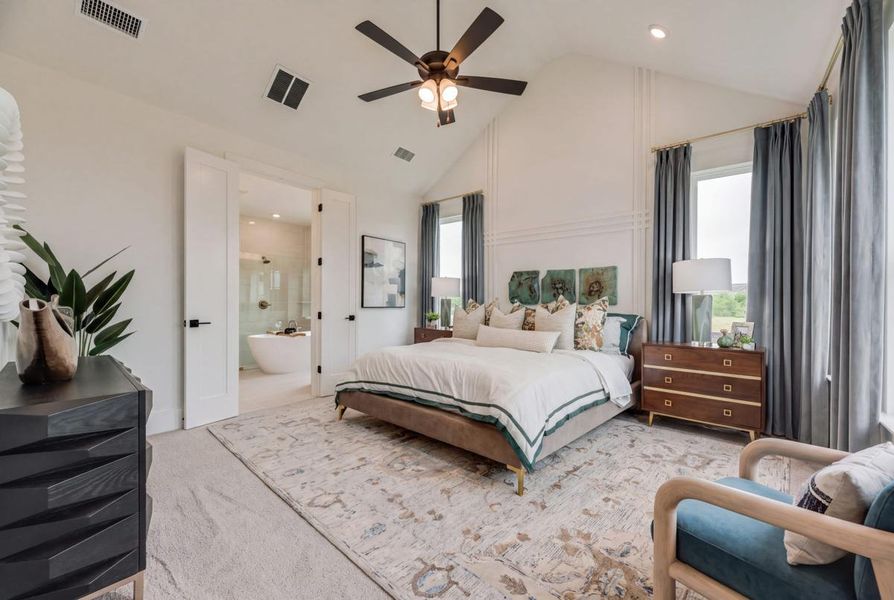 Furnished interior view inside a new home in Park Place, Prosper (Image 18).