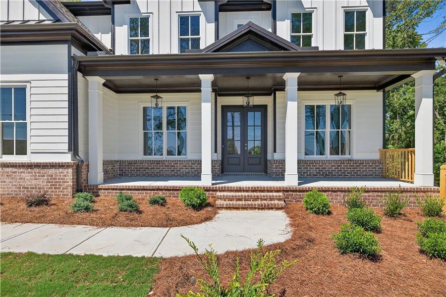Front exterior of a new home in , Cumming, GA, highlighting curb appeal (Image 30). Front exterior of a new home in , Cumming, GA, highlighting curb appeal (Image 30).