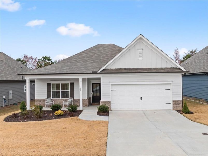Front exterior of a new home in , Dawsonville, GA, highlighting curb appeal (Image 23).