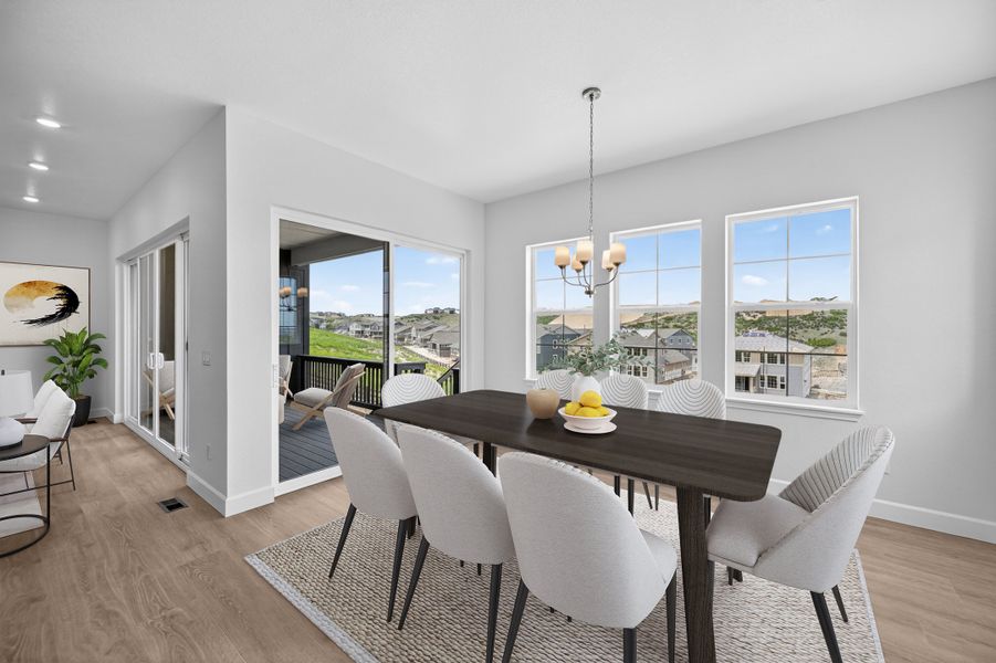 Furnished interior view inside a new home in Macanta, Castle Rock (Image 7).