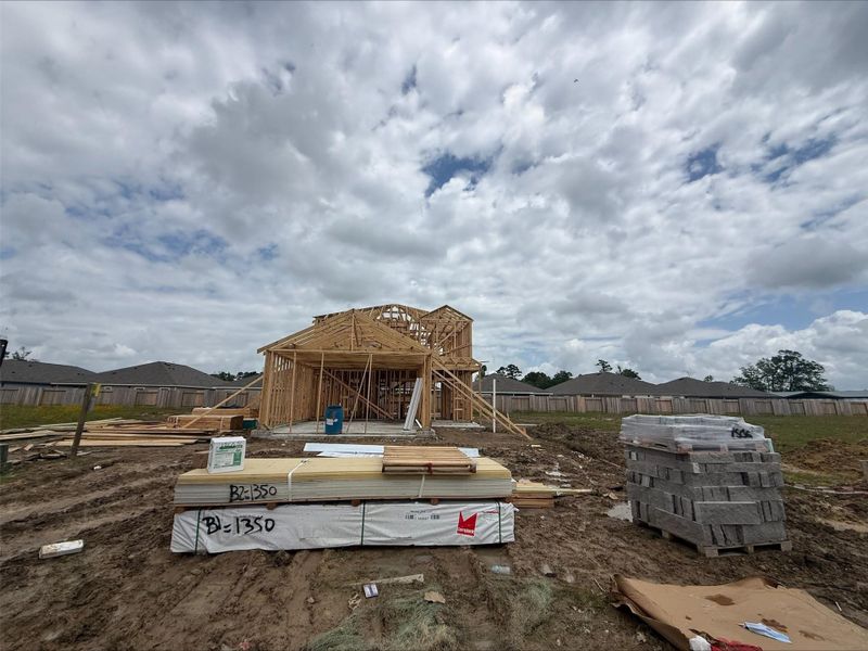 In-progress construction of a new home in The Villages at Westpointe, Dayton, TX (Image 26).