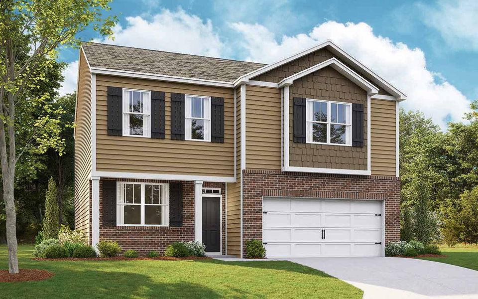 Representative exterior photo of a completed home built from the PENWELL by D.R. Horton in The Parks, White House, TN (Image 2).