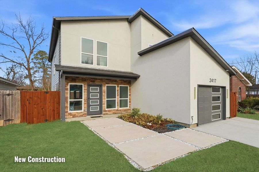 Front exterior of a new home in , Dallas, TX, highlighting curb appeal (Image 2). Front exterior of a new home in , Dallas, TX, highlighting curb appeal (Image 2).