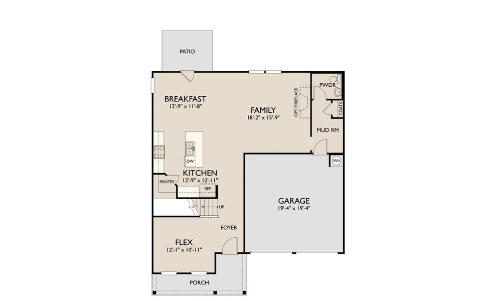 2D floor plan layout for the Astrid by Ashton Woods in Langston Reserve, Cartersville, GA (Image 4).