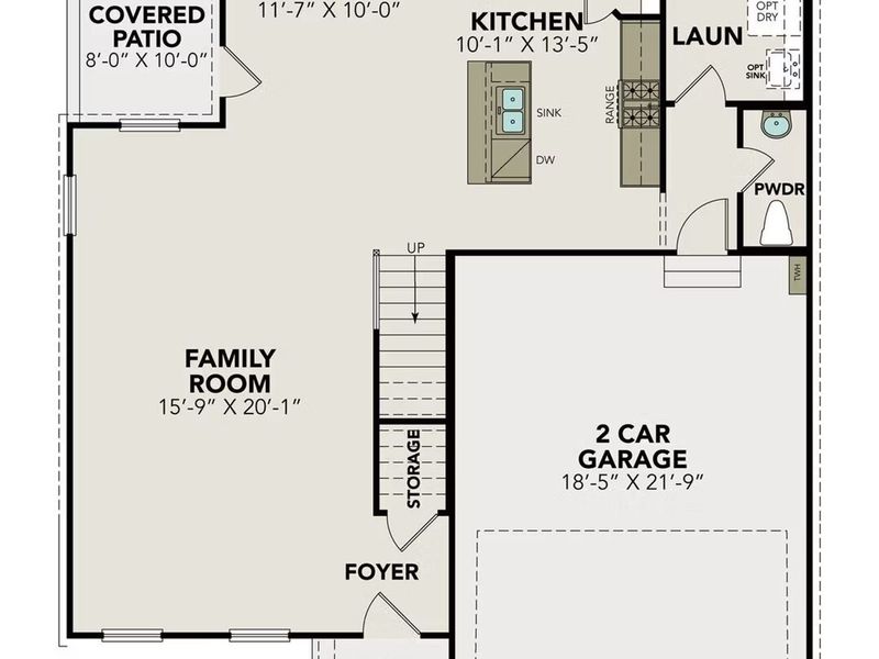 2D floor plan layout of this home in Comanche Ridge, San Antonio, TX (Image 1).