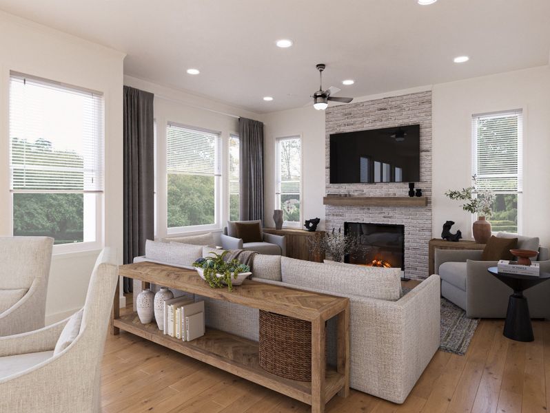 Living Room - Interior Rendering Living Room - Interior Rendering