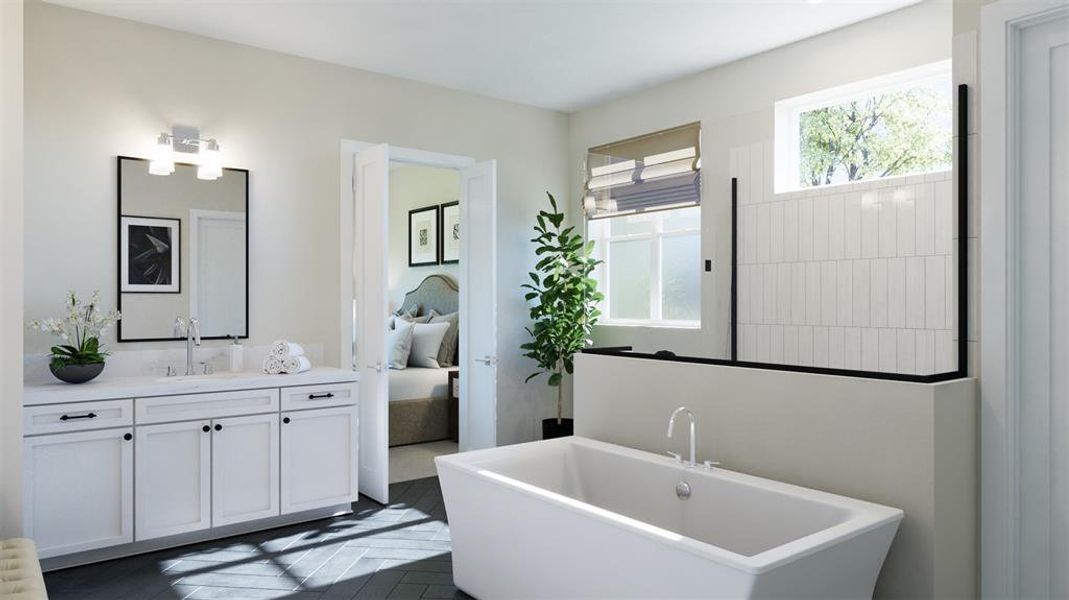 Furnished interior view inside a new home in The Arbors at Lakewood Village, Lakewood Village (Image 11).