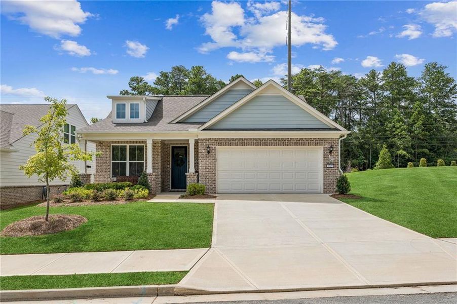 Front exterior of a new home in Lakecrest, Buford, GA, highlighting curb appeal (Image 2).
