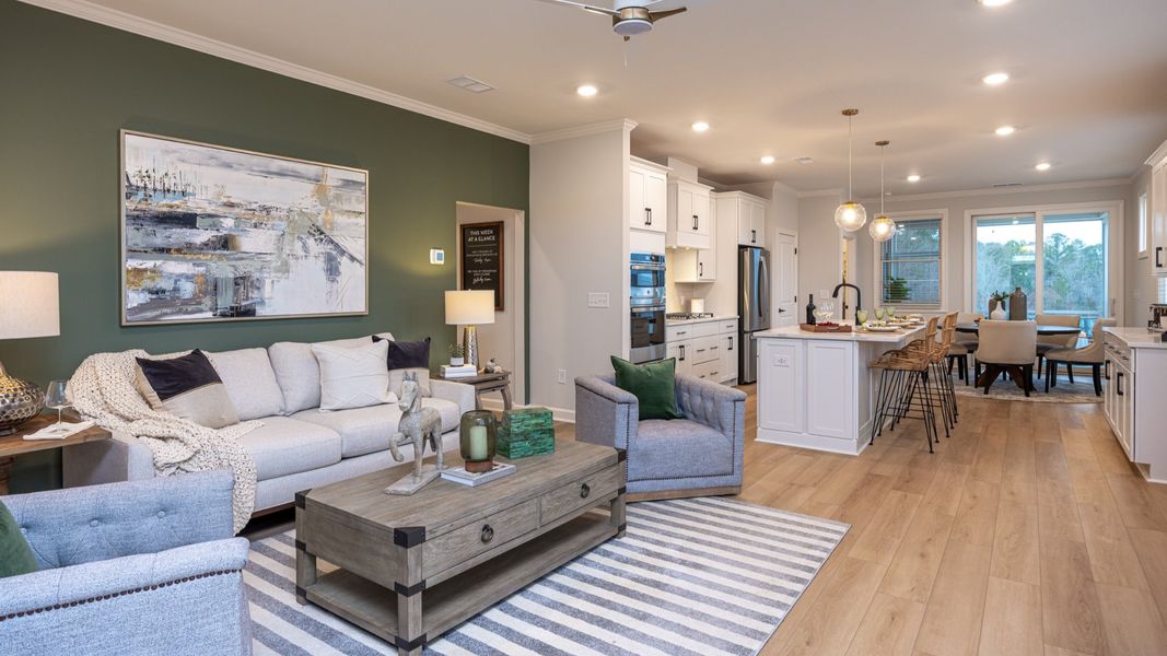 Furnished interior view inside a new home in The Courtyards at Oak Grove, Durham (Image 7).