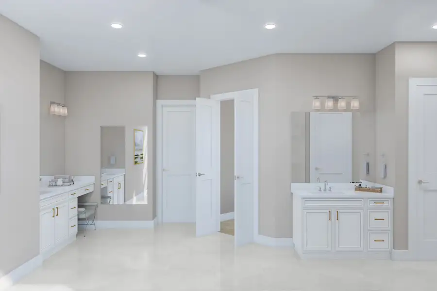 Representative furnished interior of a home built from the Trieste by Tri Pointe Homes in Dunham Pointe, Cypress (Image 27).