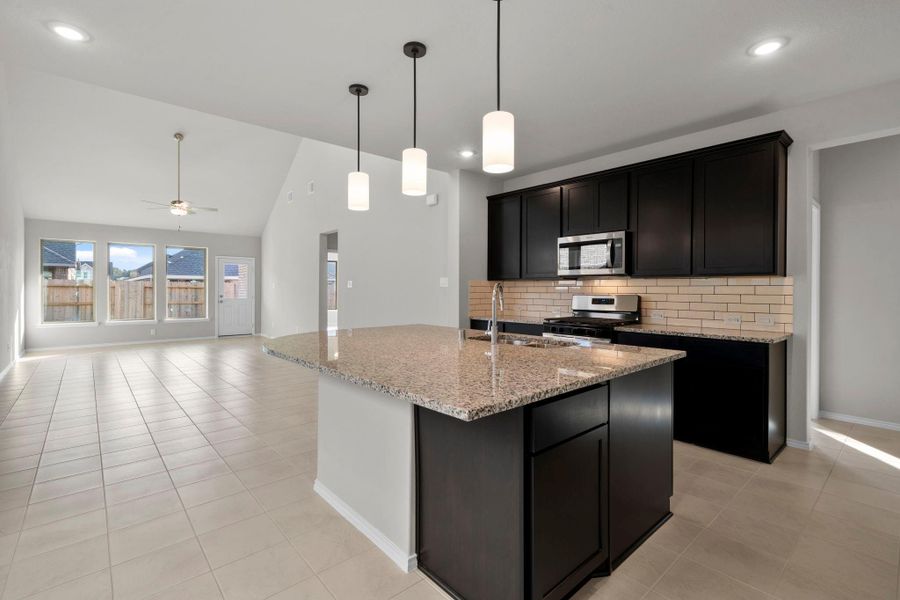 Furnished interior view inside a new home in The Trails, New Caney (Image 6).