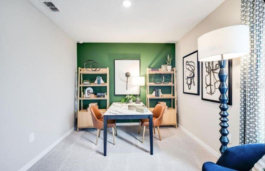 Furnished interior view inside a new home in Waterstone, Groveland (Image 16). Furnished interior view inside a new home in Waterstone, Groveland (Image 16).