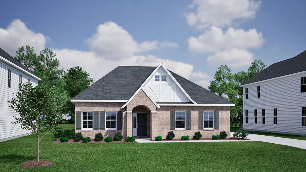 Representative exterior photo of a completed home built from the Allerton - Premier Collection by Mungo Homes in Arcadia, Myrtle Beach, SC (Image 17).