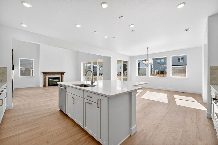 Furnished interior view inside a new home in Trailstone, Arvada (Image 8).