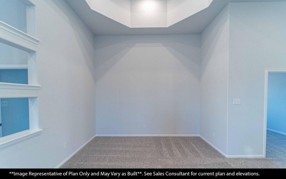 A stylish dining area that brings family and friends together, featuring beautiful wood-like vinyl floors that combine warmth and easy maintenance. Whether for casual meals or festive dinners, this elegant space is perfect for every occasion. **Image Representative of Plan Only and May Vary as Built**.