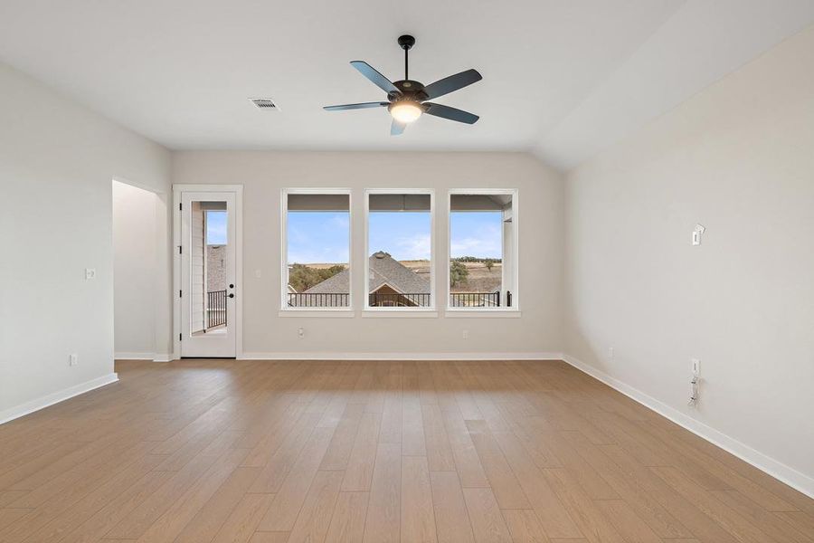 Spacious, unfurnished interior of a new home in Park Collection at Lariat, Liberty Hill (Image 24). Spacious, unfurnished interior of a new home in Park Collection at Lariat, Liberty Hill (Image 24).