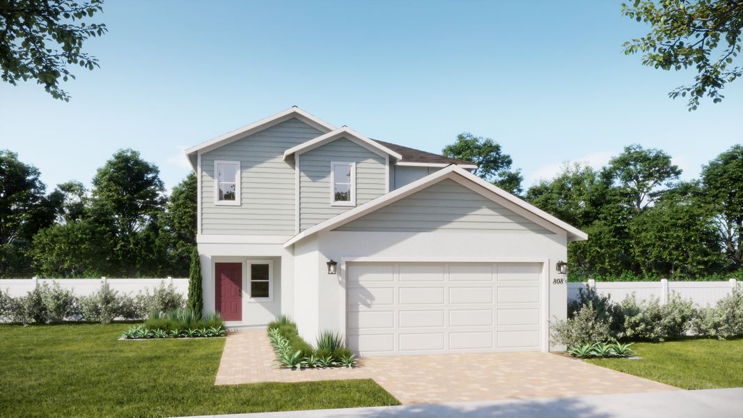 Representative exterior photo of a completed home built from the Marina by Risewell Homes in Beresford Woods, Deland, FL (Image 3).