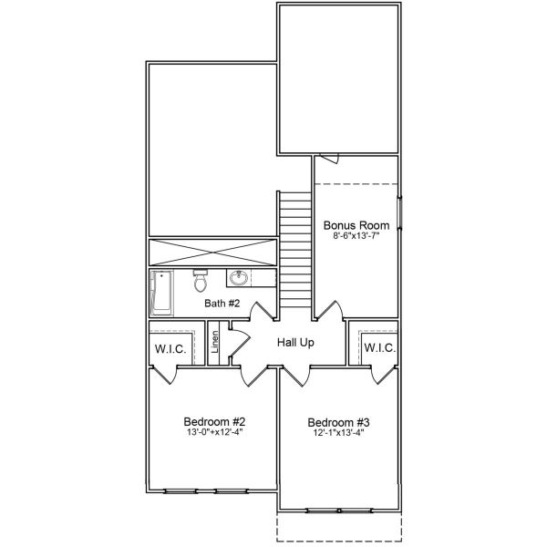 2D floor plan layout of this home in Hanes Lake, Winston-Salem, NC (Image 4).