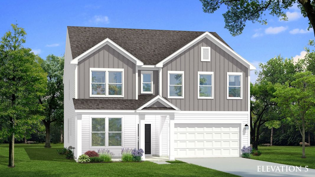 Elevation 5 rendering of the Wagener home plan by DRB Homes Elevation 5 rendering of the Wagener home plan by DRB Homes