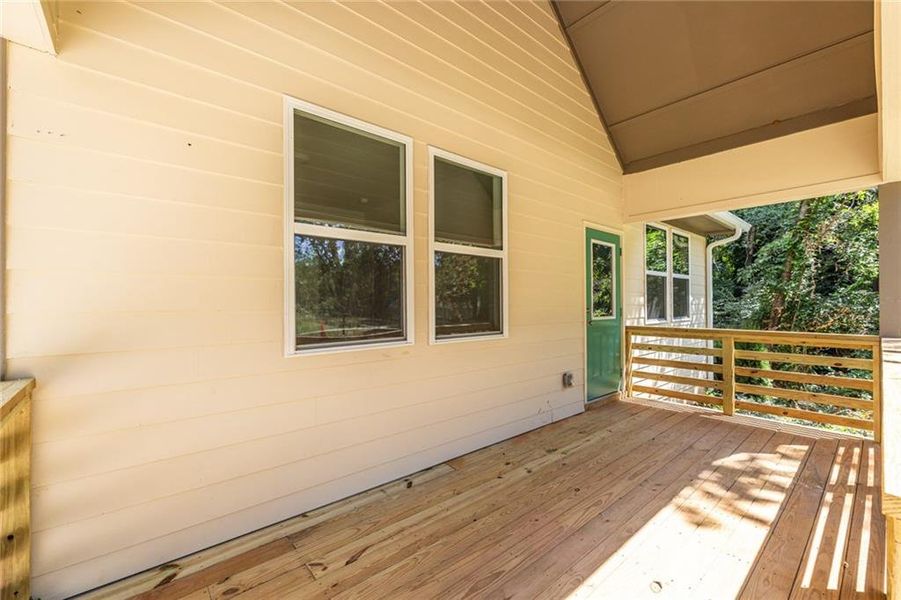 Exterior details and patio area of a home in , Atlanta (Image 30).
