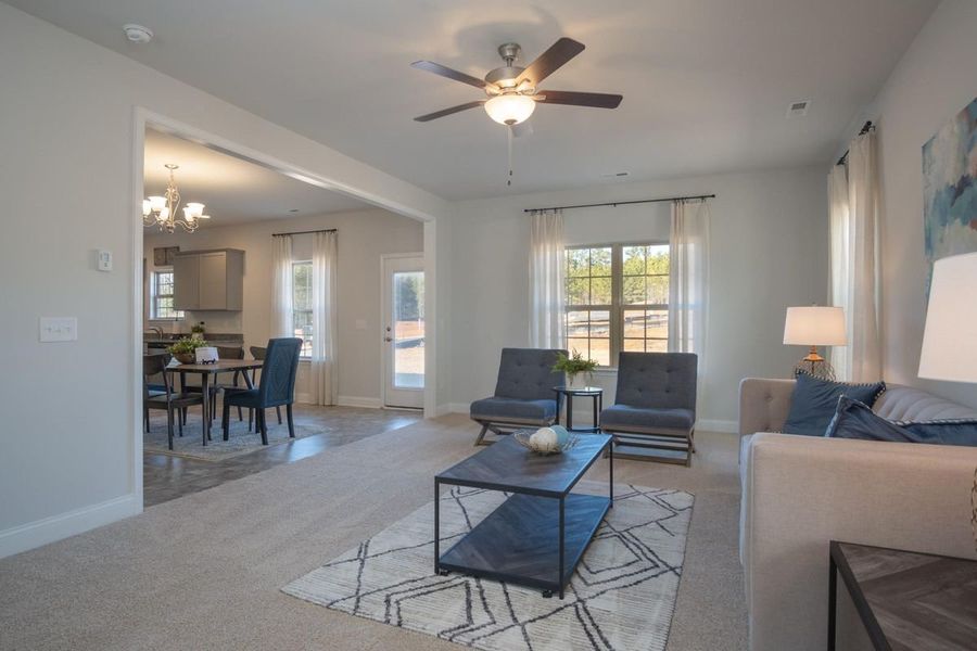 Representative furnished interior of a home built from the 2131 by Adams Homes in Longneedle, Rocky Mount (Image 8). Representative furnished interior of a home built from the 2131 by Adams Homes in Longneedle, Rocky Mount (Image 8).