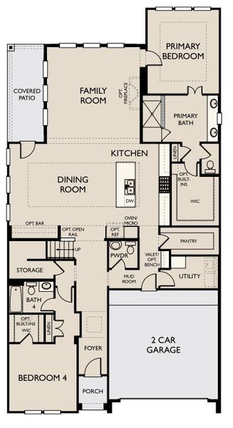 2D floor plan layout for the Avery by Ashton Woods in Aster Park-50s, McKinney, TX (Image 3). 2D floor plan layout for the Avery by Ashton Woods in Aster Park-50s, McKinney, TX (Image 3).