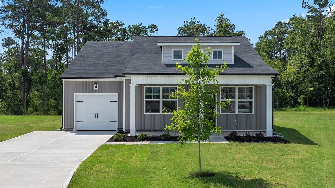 Front exterior of a new home in Bellemeade Landing, Augusta, GA, highlighting curb appeal (Image 1).